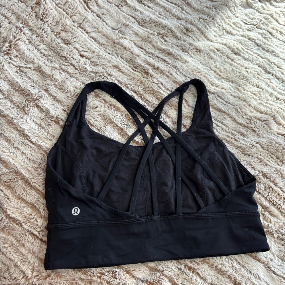 lululemon athletica Black Strappy Sports Bra free to be